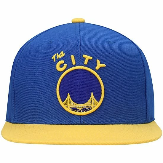 Promo 😍 Unbranded Men's Mitchell & Ness Royal/Gold Golden State Warriors Hardwood Classics Snapback Hat 🔔 - Image 3