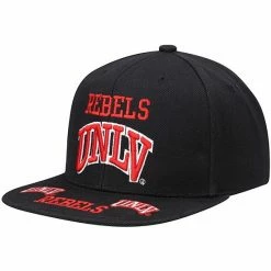 Best Pirce 🌟 Unbranded Men's Mitchell & Ness Black UNLV Rebels Front Loaded Snapback Hat 🧨