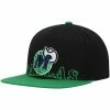 Brand new 🔥 Unbranded Men's Mitchell & Ness Black/Green Dallas Mavericks Hardwood Classics Low Big Face Snapback Hat ⭐