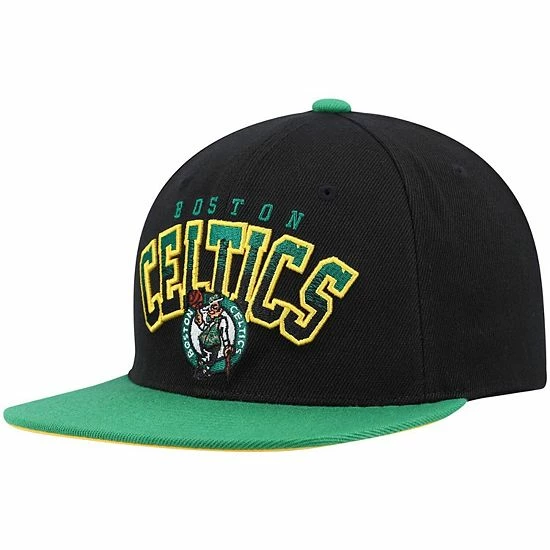 Budget 👍 Unbranded Men's Mitchell & Ness Black/Kelly Green Boston Celtics Gradient Wordmark Snapback Hat 🛒 - Image 2