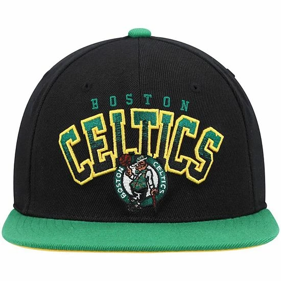 Budget 👍 Unbranded Men's Mitchell & Ness Black/Kelly Green Boston Celtics Gradient Wordmark Snapback Hat 🛒 - Image 3
