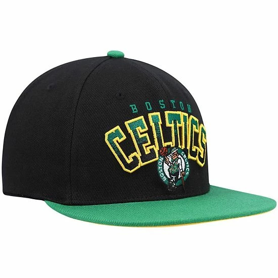 Budget 👍 Unbranded Men's Mitchell & Ness Black/Kelly Green Boston Celtics Gradient Wordmark Snapback Hat 🛒 - Image 4