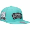 Budget 😍 Unbranded Men's Mitchell & Ness X Lids Teal San Antonio Spurs Hardwood Classics Gift Box Snapback Hat 👍