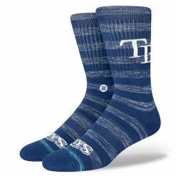Promo 😀 Unbranded Stance Tampa Bay Rays Twist Logo Crew 🧦 Socks 🔔