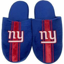 Budget 🛒 Unbranded Youth FOCO New York Giants Team Stripe Slippers 🥰