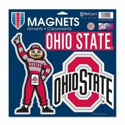Cheapest 🎉 Unbranded WinCraft Ohio State Buckeyes 11" X 11" 3-Pack Car Magnet Set 🥰