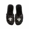Cheapest 🛒 Unbranded 👩 Women's FOCO Black New Orleans Saints Rhinestone Fuzzy Slippers 🛒