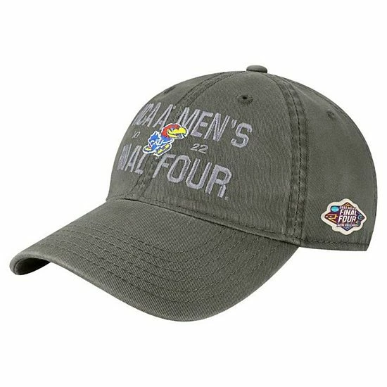 Deals 💯 Unbranded Men's League Collegiate Wear Gray Kansas Jayhawks 2022 NCAA Men's 🏀 Basketball Tournament March Madness Final Four Relaxed Twill Adjustable Hat ⭐ - Image 2
