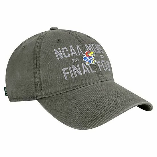 Deals 💯 Unbranded Men's League Collegiate Wear Gray Kansas Jayhawks 2022 NCAA Men's 🏀 Basketball Tournament March Madness Final Four Relaxed Twill Adjustable Hat ⭐ - Image 4
