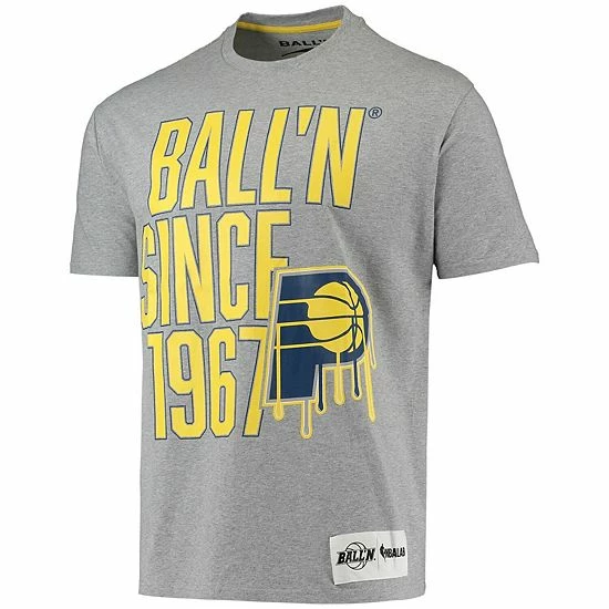 Deals 🥰 Unbranded Men's BALL'N Heathered Gray Indiana Pacers Since 1967 T-Shirt 🥰 - Image 3