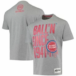Flash Sale 🤩 Unbranded Men's BALL'N Heathered Gray Detroit Pistons Since 1941 T-Shirt 🎁