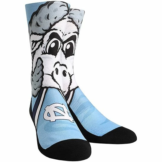 Outlet 🧨 Unbranded Youth Carolina Blue North Carolina Tar 👠 Heels Logo Sketch Crew 🧦 Socks ⭐