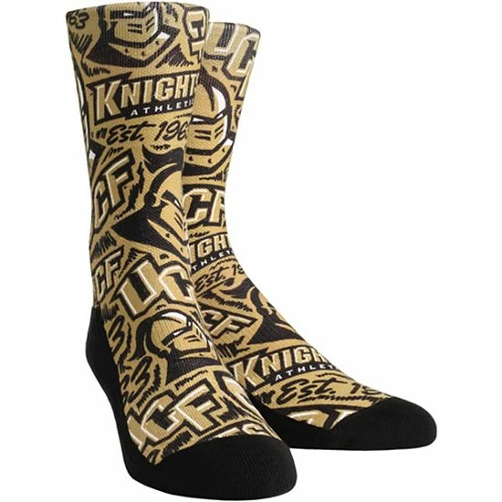 Best deal ๐ Unbranded Youth Rock Em ๐งฆ Socks UCF Knights Logo Sketch Crew ๐งฆ Socks ๐