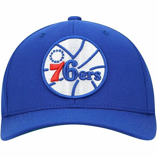 Best Pirce ๐งจ Unbranded Men's Mitchell & Ness Royal Philadelphia 76ers Hardwood Classics Team Ground Redline Snapback Hat โจ - Image 3