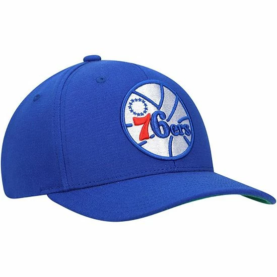 Best Pirce ๐งจ Unbranded Men's Mitchell & Ness Royal Philadelphia 76ers Hardwood Classics Team Ground Redline Snapback Hat โจ - Image 4