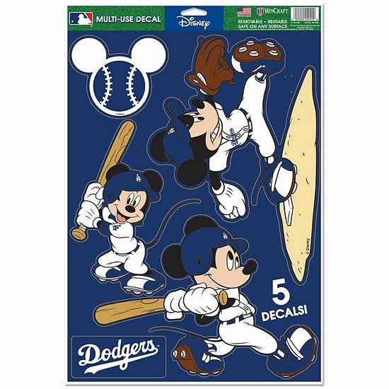Hot Sale 🤩 Unbranded WinCraft Los Angeles Dodgers 11" X 17" Multi-Use Disney Decals ✨