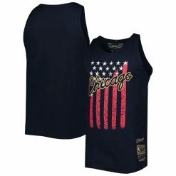 Best Pirce ❤️ Unbranded Men's Mitchell & Ness Navy Chicago Bulls Hardwood Classics Americana Stars And Stripes Tank Top ❤️