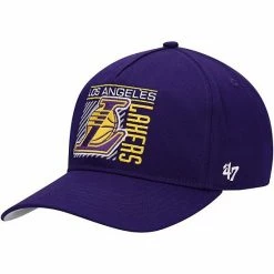 Promo ✔️ Unbranded Men's '47 Purple Los Angeles Lakers Reflex Hitch Snapback Hat ✨
