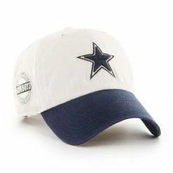 Best Pirce 💯 Unbranded Men's '47 Cream/Navy Dallas Cowboys Sidestep Clean Up Adjustable Hat 🥰