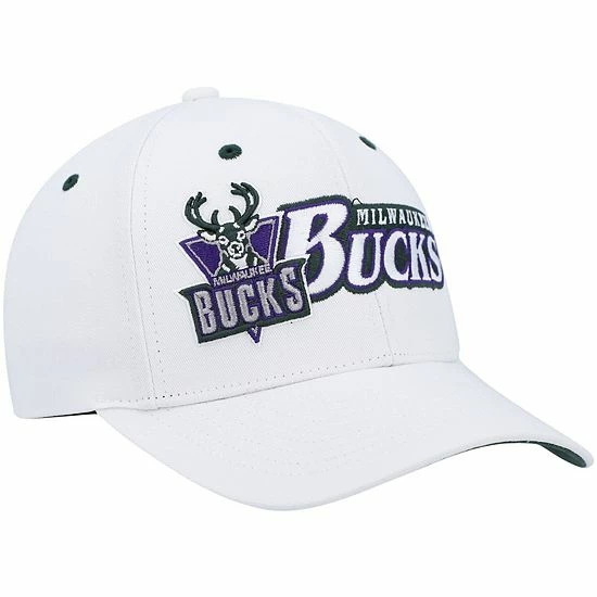 Promo 🎁 Unbranded Men's Mitchell & Ness White Milwaukee Bucks Oh Word Pro Snapback Hat 😍 - Image 4