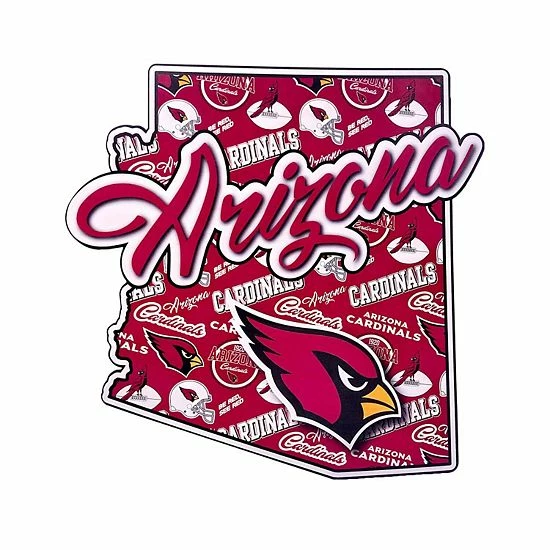 New ✔️ Unbranded FOCO Arizona Cardinals 10.5'' X 15'' Die-Cut State Sign 🔔