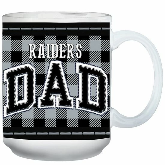Deals โญ Unbranded Las Vegas Raiders 15oz. Buffalo Plaid Father's Day Mug ๐