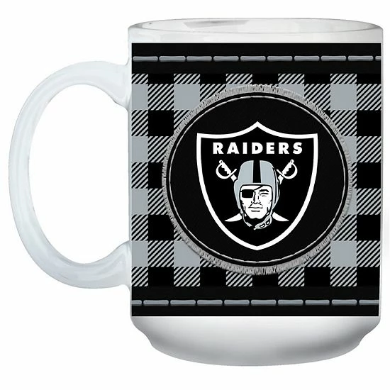 Deals โญ Unbranded Las Vegas Raiders 15oz. Buffalo Plaid Father's Day Mug ๐ - Image 3