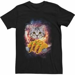 Buy 🧨 Unbranded Big & Tall Fifth Sun Cat Taco Food Cat Poster Tee 🧨