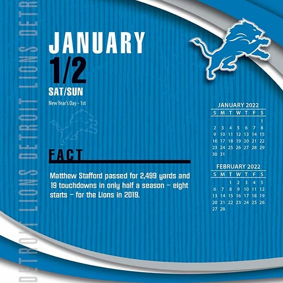 Budget ๐ฅฐ Unbranded Detroit Lions 2022 Box Calendar ๐ - Image 3