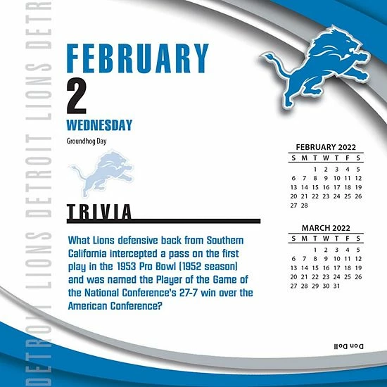 Budget ๐ฅฐ Unbranded Detroit Lions 2022 Box Calendar ๐ - Image 4