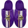 Hot Sale 👏 Unbranded Men's FOCO Minnesota Vikings Striped Team Slippers 🤩