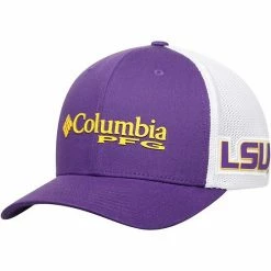 Best Sale 🔔 Unbranded Men's Columbia Purple LSU Tigers Collegiate PFG Flex Hat 🎉