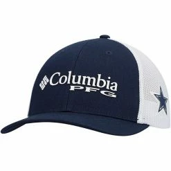 Cheap 🎉 Unbranded Youth Columbia Navy Dallas Cowboys PFG Mesh Snapback Hat 😍