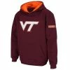 Promo 👏 Unbranded Youth Stadium Athletic Maroon Virginia Tech Hokies Big Logo Pullover Hoodie 🎁