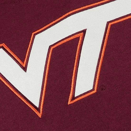 Promo 👏 Unbranded Youth Stadium Athletic Maroon Virginia Tech Hokies Big Logo Pullover Hoodie 🎁 - Image 3