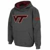 Discount 👍 Unbranded Youth Stadium Athletic Charcoal Virginia Tech Hokies Big Logo Pullover Hoodie 🔥
