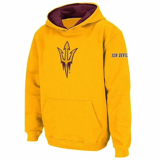 Cheapest ๐ Unbranded Youth Stadium Athletic Gold Arizona State Sun Devils Big Logo Pullover Hoodie โค๏ธ