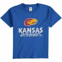Brand new ⌛ Unbranded Youth Royal Kansas Jayhawks Team Logo T-Shirt 🎁