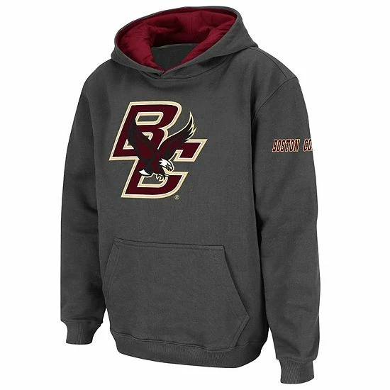 Best deal 🎁 Unbranded Youth Stadium Athletic Charcoal Boston College Eagles Big Logo Pullover Hoodie ❤️ - Image 2