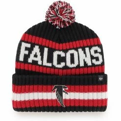 Buy 😍 Unbranded Men's '47 Black Atlanta Falcons Legacy Bering Cuffed Knit Hat With Pom 🧨