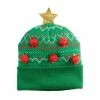 Wholesale 🎉 Unbranded 🎅 Christmas Tree Knit Beanie With Glitter Star & Mini Tinsel Poms 😉