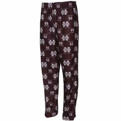 Best deal 🎉 Unbranded Mississippi State Bulldogs Youth Maroon Team Logo Flannel Pajama Pants ❤️