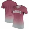 Hot Sale 😍 Unbranded 👩 Women's Maroon Texas A&M Aggies Ombre V-Neck T-Shirt 💯