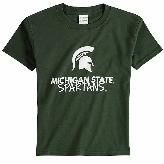 New ๐ Unbranded Youth Green Michigan State Spartans Crew Neck T-Shirt ๐ฏ - Image 2