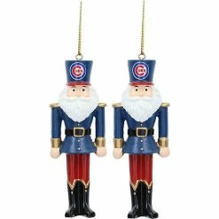 Coupon ❤️ Unbranded Chicago Cubs 2-Pack Santa Nutcracker Ornament Set 🌟
