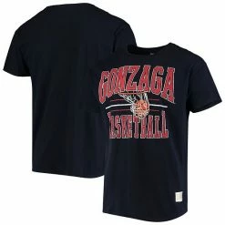 Hot Sale 👍 Unbranded Men's Original Retro Brand Navy Gonzaga Bulldogs 🏀 Basketball Hoop T-Shirt ✔️