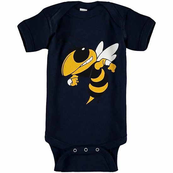 Wholesale ๐ Unbranded Infant Navy GA Tech Yellow Jackets Big Logo Bodysuit ๐