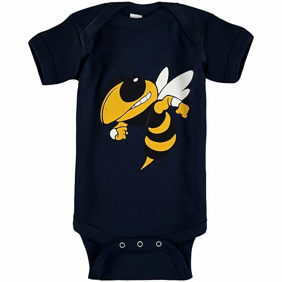 Wholesale ๐ Unbranded Infant Navy GA Tech Yellow Jackets Big Logo Bodysuit ๐ - Image 2