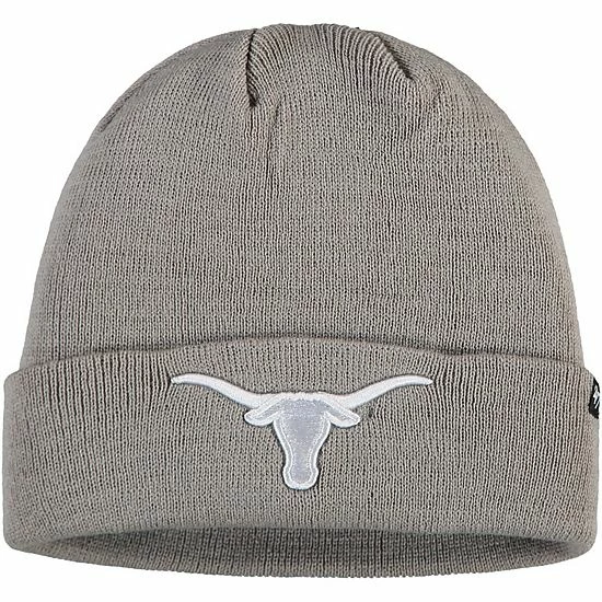 Hot Sale ๐งจ Unbranded Men's '47 Gray Texas Longhorns Raised Cuffed Knit Hat ๐