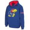 Hot Sale 😉 Unbranded Youth Stadium Athletic Royal Kansas Jayhawks Big Logo Pullover Hoodie ⌛